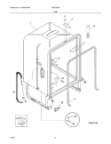 TUB Diagram and Parts List for FDB126RBS4  Frigidaire Dishwasher