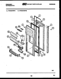 REFRIGERATOR DOOR PARTS Diagram and Parts List for FPCE24VWPW2  Frigidaire Refrigerator