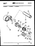 BLOWER AND DRIVE PARTS Diagram and Parts List for DGDFL2  Frigidaire Dryer
