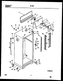 CABINET PARTS Diagram and Parts List for 95-1962-00-01  Tappan Refrigerator