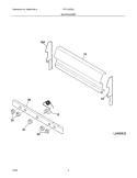 BACKGUARD Diagram and Parts List for FPF312DSA  Frigidaire Range