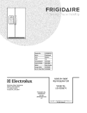 COVER Diagram and Parts List for LPHS2687KF1  Frigidaire Refrigerator