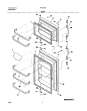 DOOR Diagram and Parts List for FRT21P5AB7  Frigidaire Refrigerator