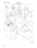 MOTOR/BLOWER/BELT Diagram and Parts List for FLGB8200FS5  Frigidaire Washer Dryer Combo