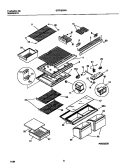 SHELVES, CONTROLS, DIVIDER, MULLION Diagram and Parts List for GRT19GRAD3  Gibson Refrigerator
