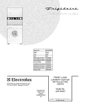 COVER Diagram and Parts List for LEH1642DS0  Frigidaire Washer Dryer Combo