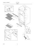 CABINET Diagram and Parts List for CFU17F3AW5  Uni Freezer