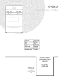 COVER Diagram and Parts List for CRG3150LWE  Crosley Range
