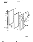 REFRIGERATOR DOOR Diagram and Parts List for FRS24WNFW1  Frigidaire Refrigerator