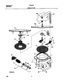 MOTOR AND PUMP Diagram and Parts List for FDB834RFR0  Frigidaire Dishwasher