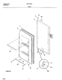 DOOR Diagram and Parts List for MFU14M2GW2  Frigidaire Freezer