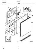 DOOR Diagram and Parts List for MDB120RFM3  Frigidaire Dishwasher