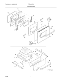 DOOR / DRAWER Diagram and Parts List for FGB24L2ECA  Frigidaire Wall Oven