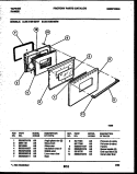 DOOR PARTS Diagram and Parts List for 30-2139-23-07  Tappan Range