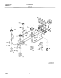 BURNER Diagram and Parts List for PLGC30S8CCA  Frigidaire Cooktop