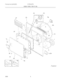 FRONT PANEL / LINT FILTER Diagram and Parts List for NMGR336FS0  Frigidaire Dryer