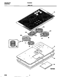 MAIN TOP Diagram and Parts List for FEC6X9XEBA  Frigidaire Cooktop