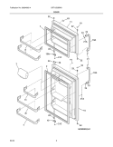 DOOR Diagram and Parts List for GRT15B3BW3  Gibson Refrigerator