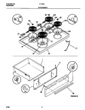 TOP / DRAWER Diagram and Parts List for 31-2649-00-10  Tappan Range