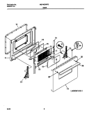DOOR Diagram and Parts List for MEF402WFW4  Frigidaire Range