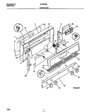 BACKGUARD Diagram and Parts List for FGF350BBDB  Frigidaire Range