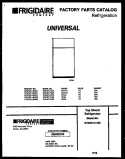 COVER Diagram and Parts List for GTL142BK3  Frigidaire Refrigerator