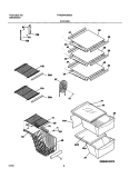 SHELVES Diagram and Parts List for FRS26W2BSB3  Frigidaire Refrigerator