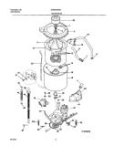 WSHR MTR, HOSE Diagram and Parts List for GWX933AS1  Gibson Washer