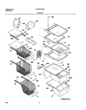 SHELVES Diagram and Parts List for PLHS237ZAB6  Frigidaire Refrigerator