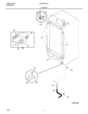 CABINET Diagram and Parts List for FFU09C2CW1  Frigidaire Freezer