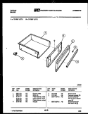 DRAWER PARTS Diagram and Parts List for 73-7857-00-05  Tappan Range