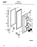 REFRIGERATOR DOOR Diagram and Parts List for FRS26ZGEB2  Frigidaire Refrigerator