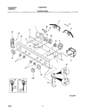 CONTROL PANEL Diagram and Parts List for FLEB43RGS3  Frigidaire Washer Dryer Combo