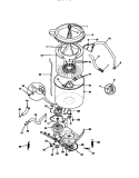 MOTOR / TUB Diagram and Parts List for FWX433RBT2  Frigidaire Washer