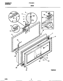 DOOR Diagram and Parts List for FFC18M7CW0  Frigidaire Freezer