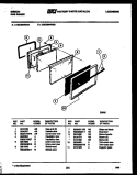 DOOR PARTS Diagram and Parts List for CGC3M4WXA  Gibson Range