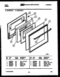 DOOR PARTS Diagram and Parts List for 30IPCDWAN6  Tappan Range
