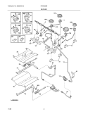 BURNER Diagram and Parts List for CFGS365ES1  Frigidaire Range