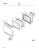 DOOR Diagram and Parts List for FGF337ASA  Frigidaire Range