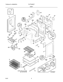 BODY Diagram and Parts List for PLEFZ398ECF  Frigidaire Range