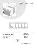 COVER Diagram and Parts List for FAA082P7A1  Frigidaire Air Conditioner