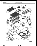 SHELVES AND SUPPORTS Diagram and Parts List for FRT18PRBW0  Frigidaire Refrigerator