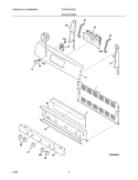 BACKGUARD Diagram and Parts List for FGFLMC55GCJ  Frigidaire Range