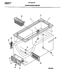 CABINET / CONTROL / SHELVES Diagram and Parts List for MFC23S4CW0  Frigidaire Freezer