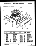 BROILER DRAWER PARTS Diagram and Parts List for GF204KXD1  Frigidaire Range