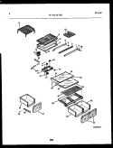 SHELVES AND SUPPORTS Diagram and Parts List for 95-1712-23-00  Tappan Refrigerator