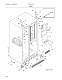 CABINET Diagram and Parts List for FRS23H5DSB5  Frigidaire Refrigerator