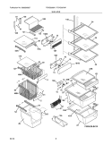 SHELVES Diagram and Parts List for FGHS2669KE2  Frigidaire Refrigerator