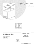 COVER Diagram and Parts List for FCCG071FW0  Frigidaire Freezer
