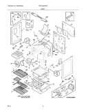 BODY Diagram and Parts List for FGGF3054MFB  Frigidaire Range
